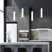 LED Hängeleuchte Metall Glas H: max. 303,5 cm 3000 K