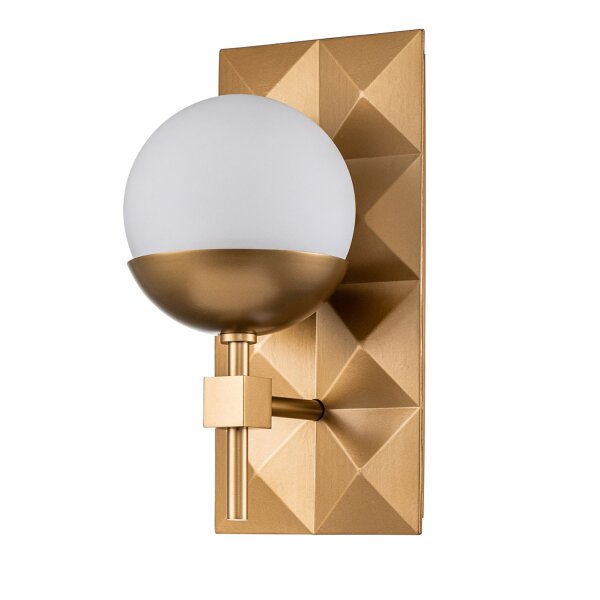Wandlampe Metall Glas IP44 30,5 cm hoch E14 Badezimmer