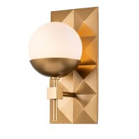 Wandlampe Metall Glas IP44 30,5 cm hoch E14 Badezimmer