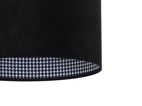 Lampe à suspendre tissu noir ronde table à manger rétro