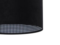 Lampe à suspendre tissu noir ronde table à...