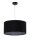 Lampe à suspendre tissu noir ronde table à manger rétro