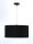 Lampe à suspendre tissu noir ronde table à manger rétro