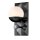 Wandlampe Bad Metall Glas 30,5 cm hoch IP44 Schwarz Weiß