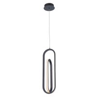 LED Hängelampe Schwarz B: 21 cm H: max. 209,5 cm Metall