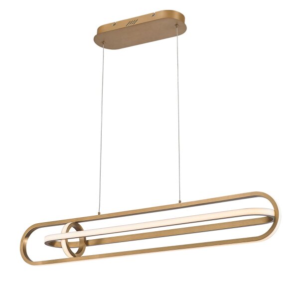 LED Hängeleuchte in Gold B: 107,1 cm 3000 K Metall Modern