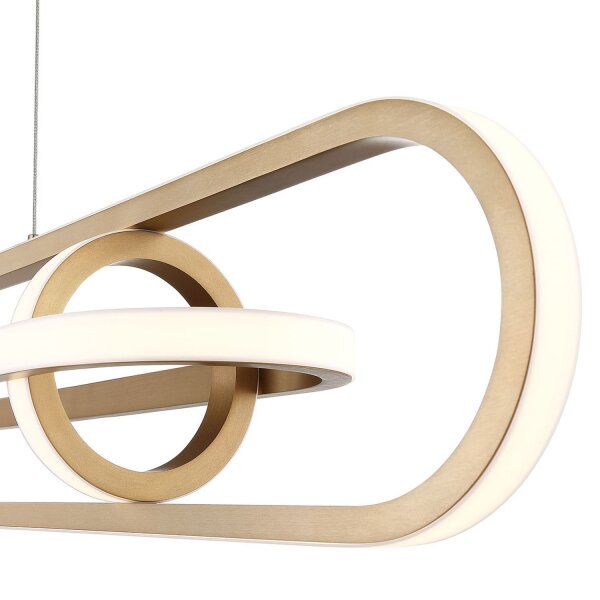 LED Hängeleuchte in Gold B: 107,1 cm 3000 K Metall Modern