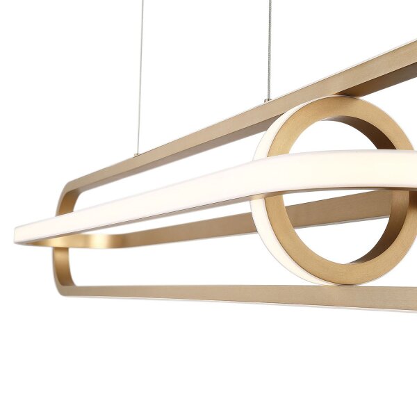 LED Hängeleuchte in Gold B: 107,1 cm 3000 K Metall Modern