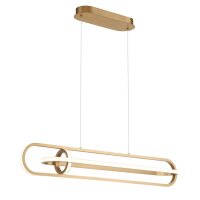 LED Hängeleuchte in Gold B: 107,1 cm 3000 K Metall...