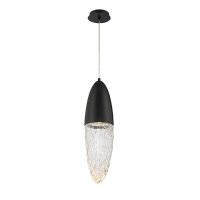 H&auml;ngelampe Metall Glas B: 16,5 cm inkl. GU10 LED...