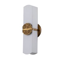 Up Down Wandleuchte Bad IP44 in Gold Antik Weiß H:...