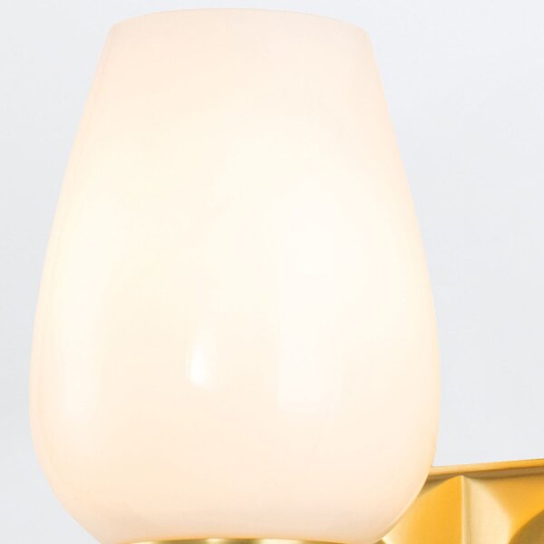 Wandlampe Metall Glas 26,7 cm hoch IP44 E27 Badezimmer