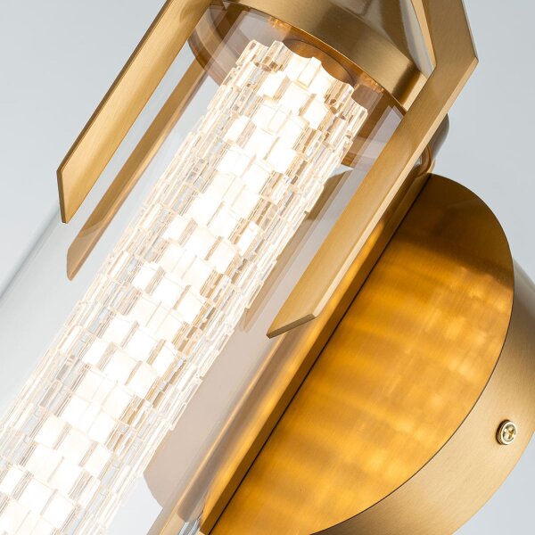 LED Badezimmerlampe Wand 50,5 cm IP44 3000K in Gold