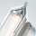LED Wandlampe Bad Metall Glas IP44 H: 50,5 cm 3000 K Chrom