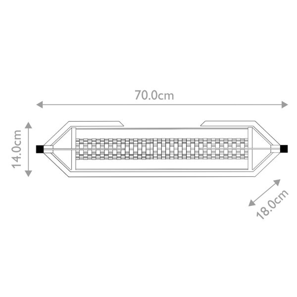 LED Spiegelleuchte Bad 70 cm lang IP44 in Gold 3000 K