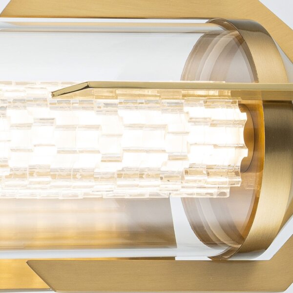 LED Spiegelleuchte Bad 70 cm lang IP44 in Gold 3000 K