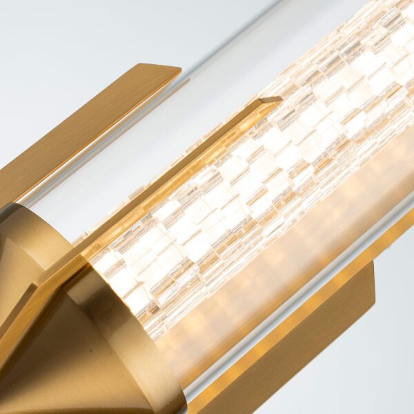 LED Spiegelleuchte Bad 70 cm lang IP44 in Gold 3000 K