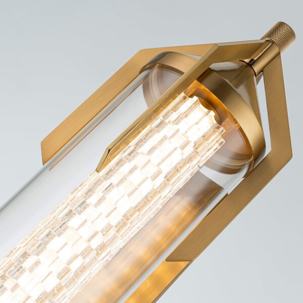 LED Spiegelleuchte Bad 70 cm lang IP44 in Gold 3000 K