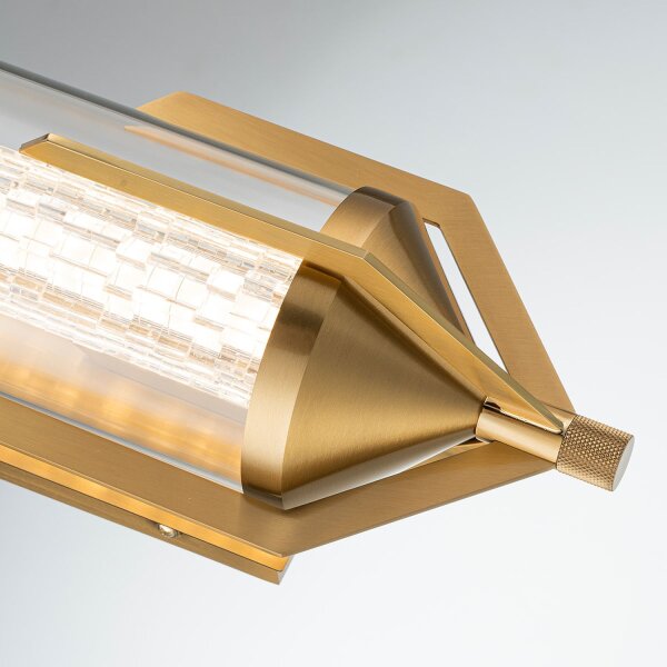 LED Spiegelleuchte Bad 70 cm lang IP44 in Gold 3000 K