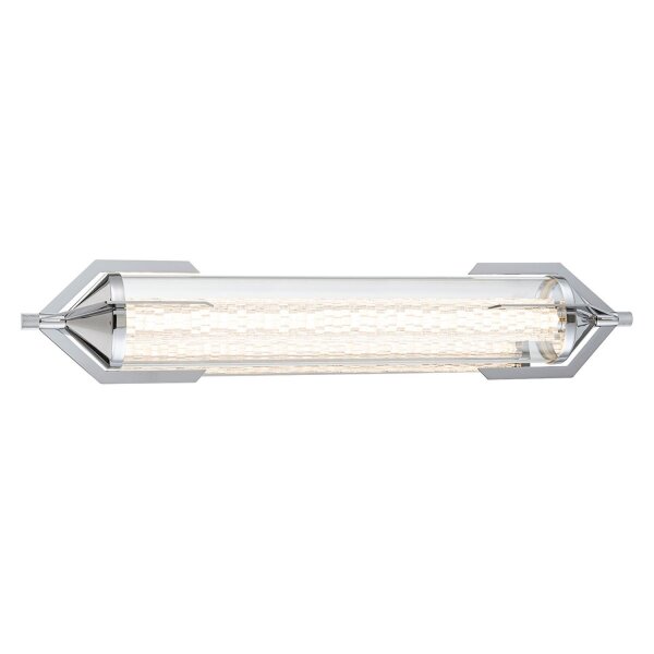 LED Badlampe Chrom 70 cm lang Metal Glas 3000 K IP44