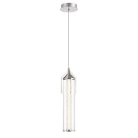 Hängelampe LED Metall Glas in Chrom B: 15 cm schmal