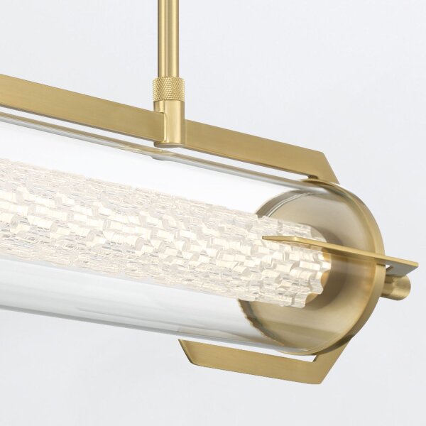 LED Pendelleuchte 122 cm Metall Glas in Gold 3000 K Vintage