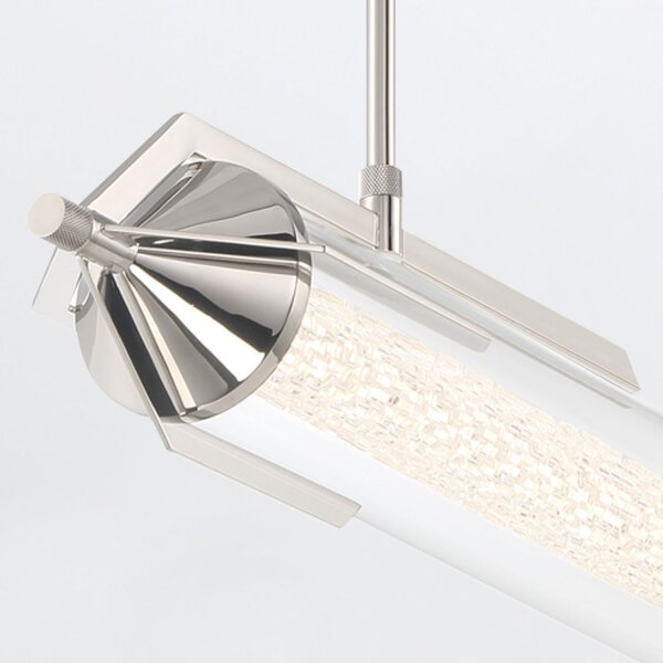 LED Hängelampe Glas Metall 3000 K 3329 lm Chrom poliert