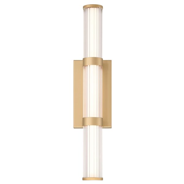 LED Wandleuchte Metall Glas IP44 H: 54 cm Badezimmer