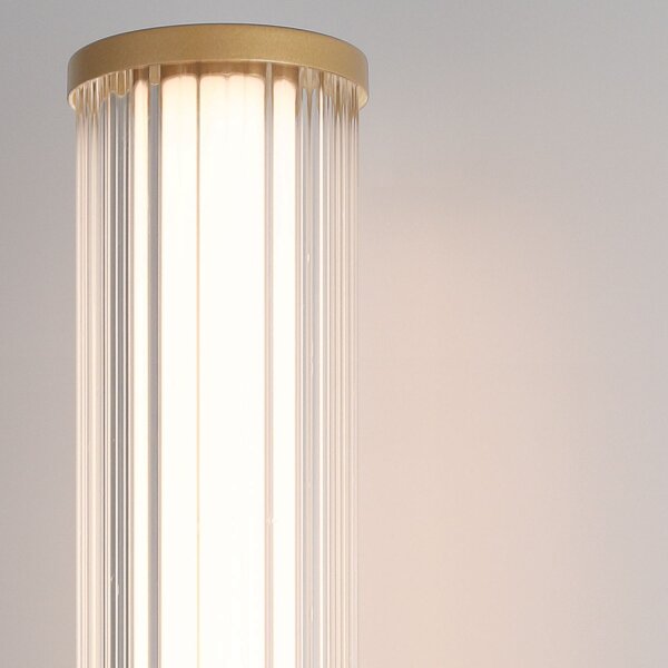 LED Wandleuchte Metall Glas IP44 H: 54 cm Badezimmer