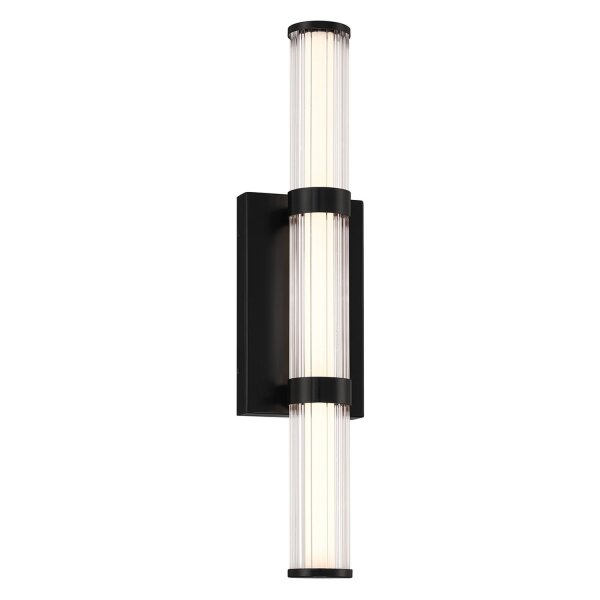 LED Badlampe Schwarz 54 cm IP44 3000 K Metall Glas CORVIN