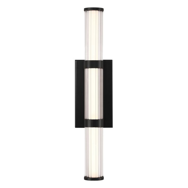 LED Badlampe Schwarz 54 cm IP44 3000 K Metall Glas CORVIN