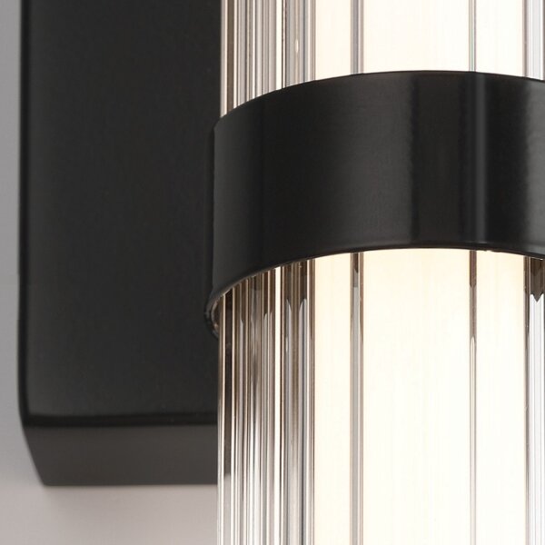 LED Badlampe Schwarz 54 cm IP44 3000 K Metall Glas CORVIN