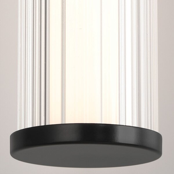 LED Badlampe Schwarz 54 cm IP44 3000 K Metall Glas CORVIN