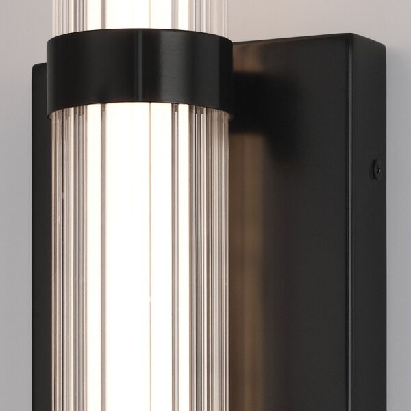 LED Badlampe Schwarz 54 cm IP44 3000 K Metall Glas CORVIN