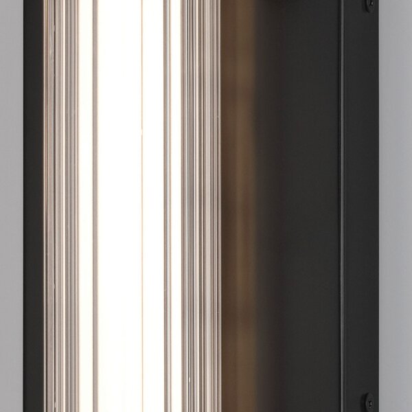 LED Badlampe Schwarz 54 cm IP44 3000 K Metall Glas CORVIN
