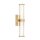 LED Wandleuchte Bad Metall Glas 35,5 cm hoch IP44 in Gold