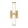 LED Wandleuchte Bad Metall Glas 35,5 cm hoch IP44 in Gold