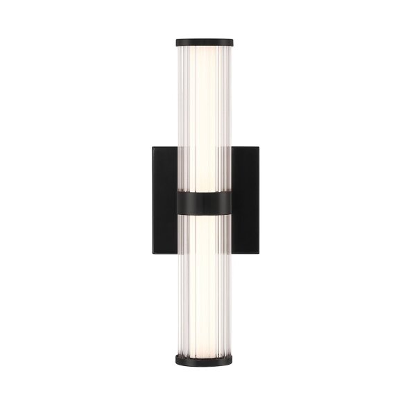 LED Wandleuchte Spiegel IP44 3000 K Glas Metall Schwarz