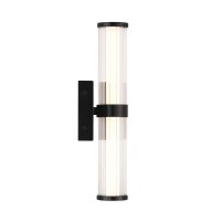 LED Wandleuchte Spiegel IP44 3000 K Glas Metall Schwarz