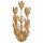 Wandlampe Metall H: 43,8 cm in Gold brüniert E14 Floral