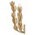 Wandlampe Metall H: 43,8 cm in Gold brüniert E14 Floral