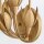 Wandlampe Metall H: 43,8 cm in Gold brüniert E14 Floral