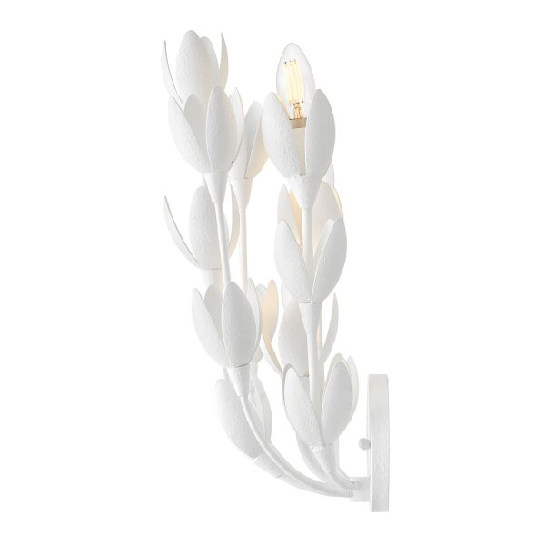 Wandlampe Weiß 43,8 cm hoch E14 3-flammig Metall