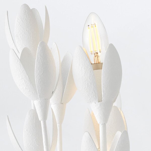 Wandlampe Weiß 43,8 cm hoch E14 3-flammig Metall