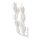 Wandlampe Weiß 43,8 cm hoch E14 3-flammig Metall