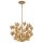 Hängelampe Metall B: 50,8 cm in Gold _Floral 3-flammig E14