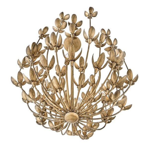 Hängelampe 66,7 cm breit H: max. 4 m XXL Metall in Gold