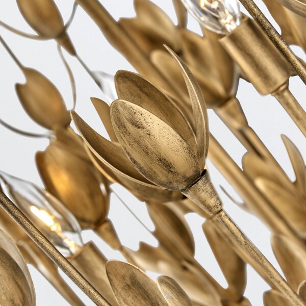 Hängelampe 66,7 cm breit H: max. 4 m XXL Metall in Gold