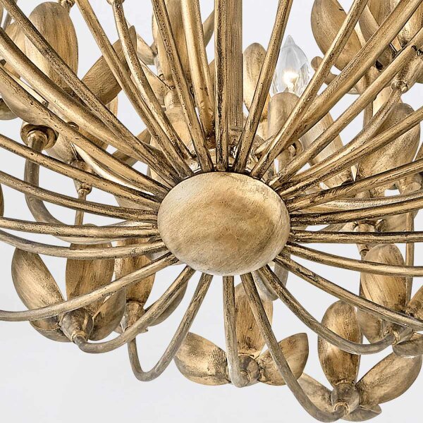 Hängelampe 66,7 cm breit H: max. 4 m XXL Metall in Gold