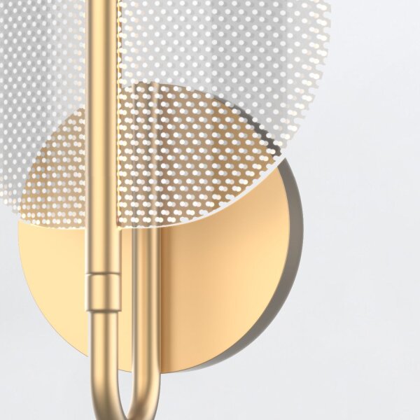 LED Wandleuchte in Messing 37,1 cm hoch warmweiß Modern